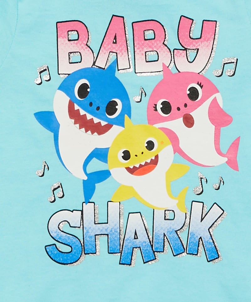 Pinkfong Baby Shark Infant Baby Girls 3 Pack T-Shirts Pink/Yellow/Blue 18 Months - Image 5